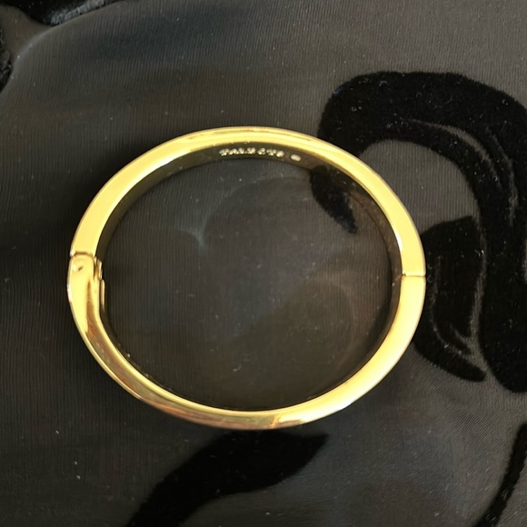 Talbots Blue GoldTone Enamel Oval Bracelet Hinged NWOT - Picture 3 of 4